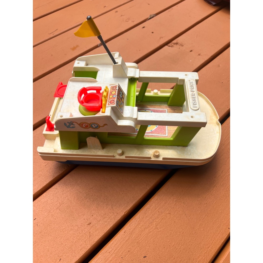 Vintage 1972 Fisher-Price Happy Houseboat 985 Little People Toy Boat Only